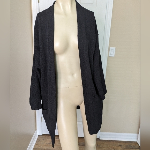 ARITZIA Wilfred Leandre Cardigan Black Cotton Long Sleeve - Picture 1 of 10